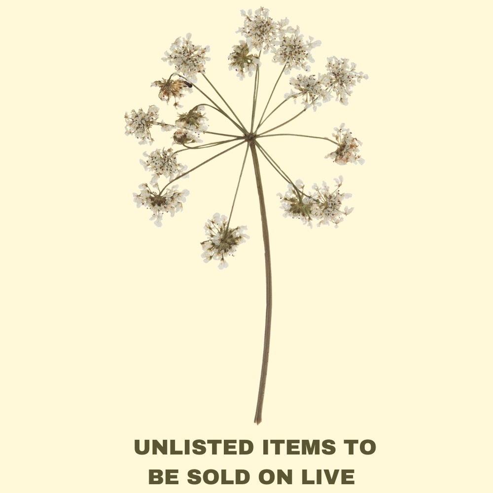 Unlisted Items to Be Sold Live